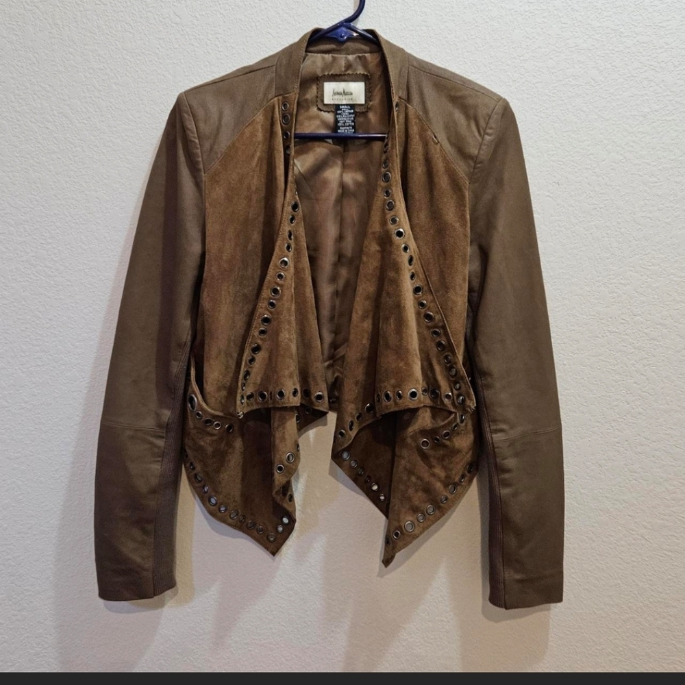 Neiman Marcus Exclusive Brown Leather Jacket